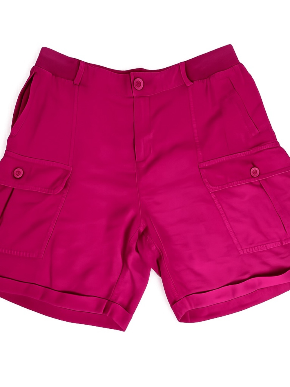 Soft Surroundings Cargo Shorts Womens Large Elastic Waist Relaxed Utility Summer